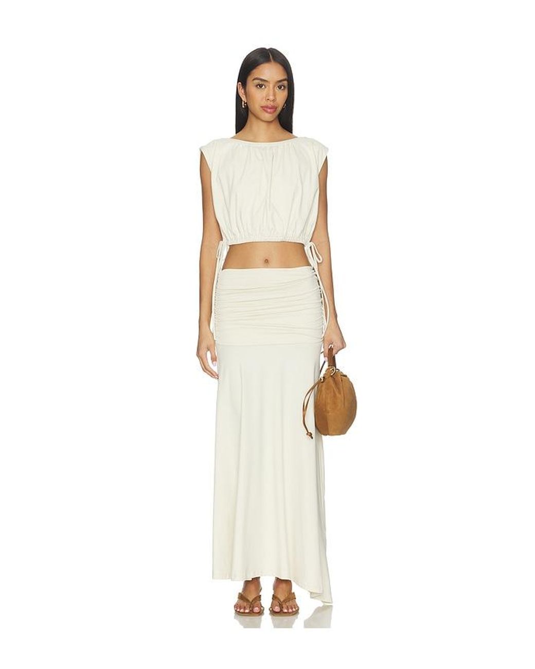 Susana Monaco White Gathered Skirt