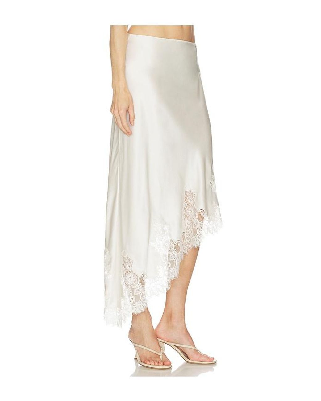 SRG White Romy Silk Skirt