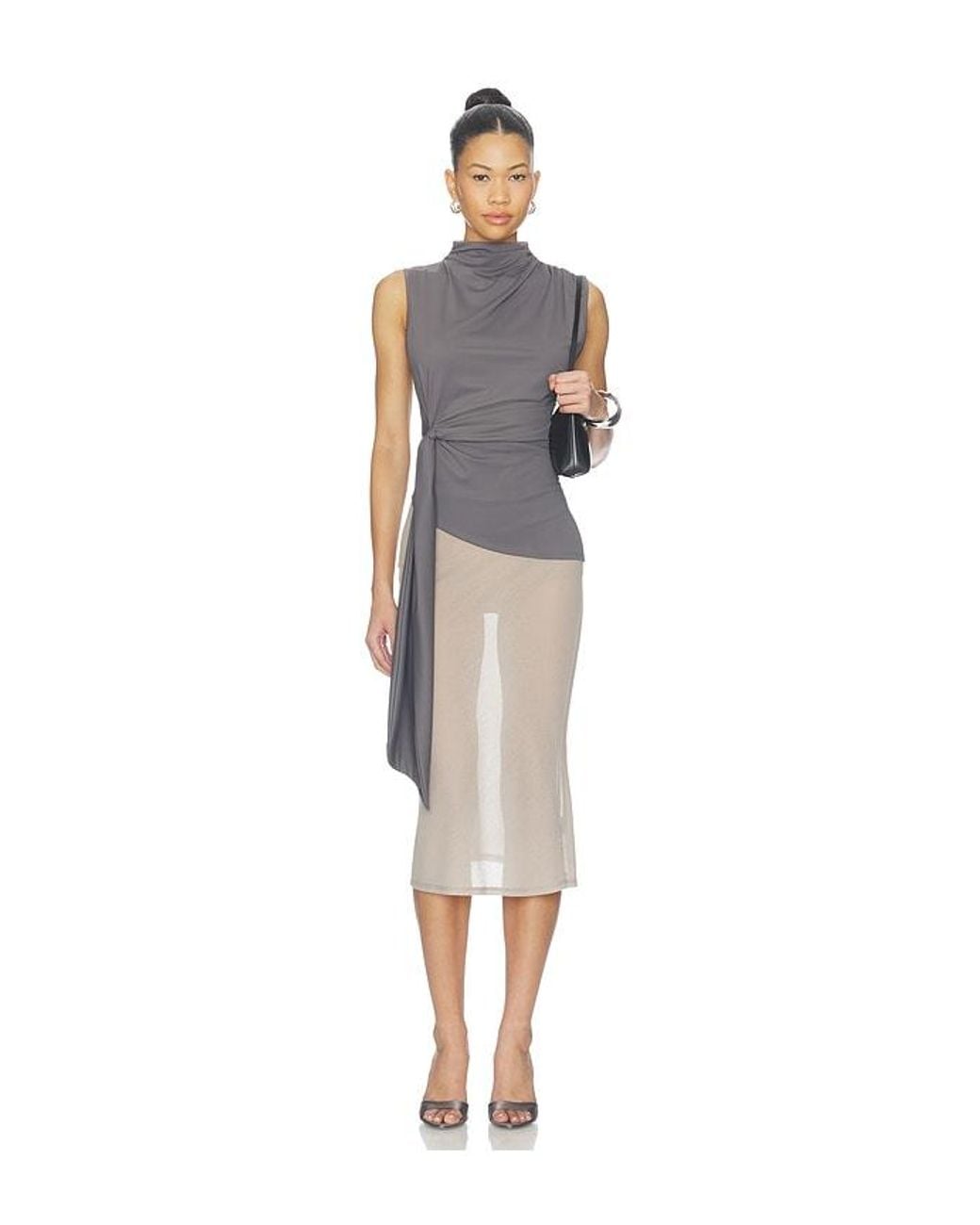 ALL THE WAYS Blue Marisol Drape Top