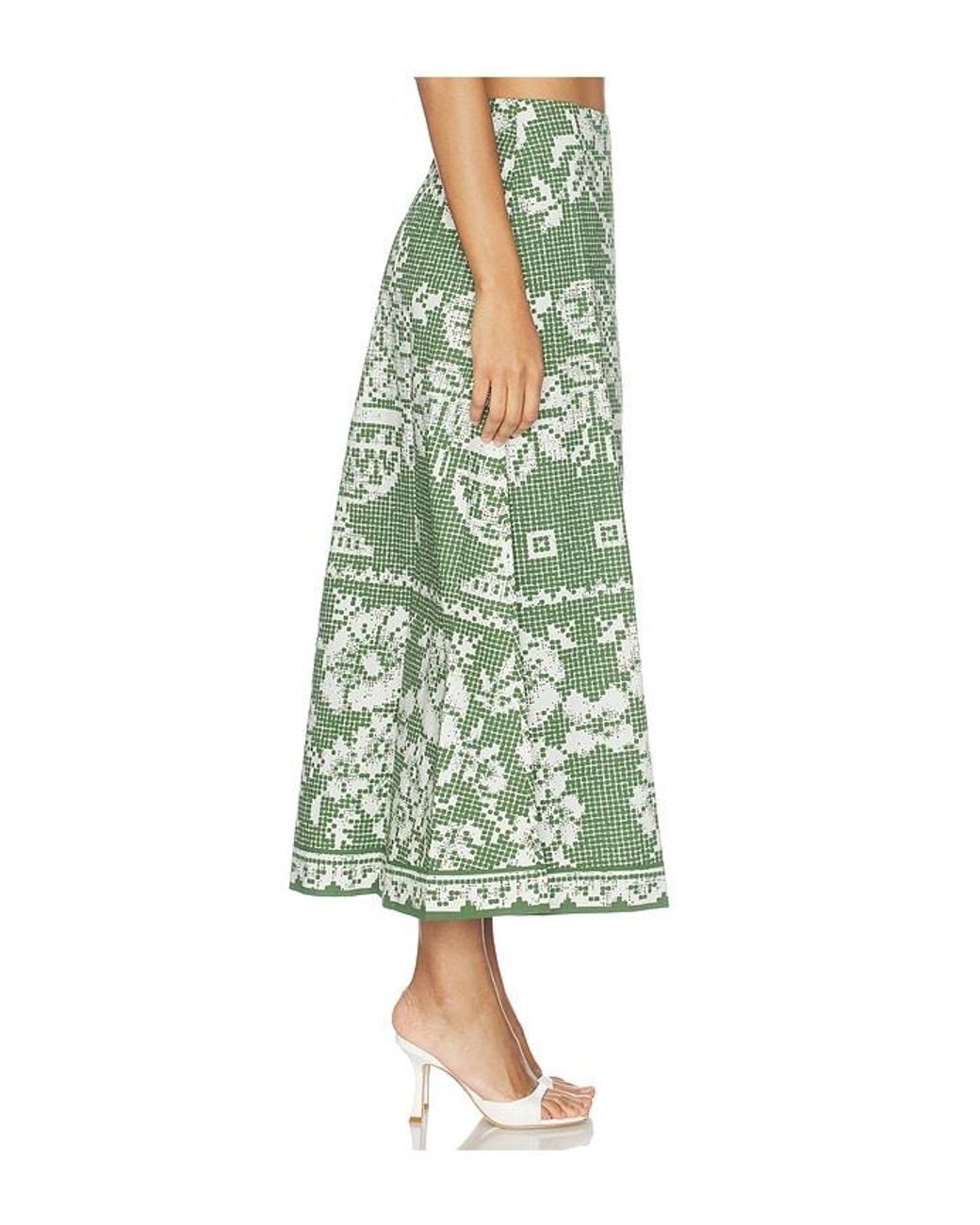 Cleobella Green Jasmine Ankle Skirt