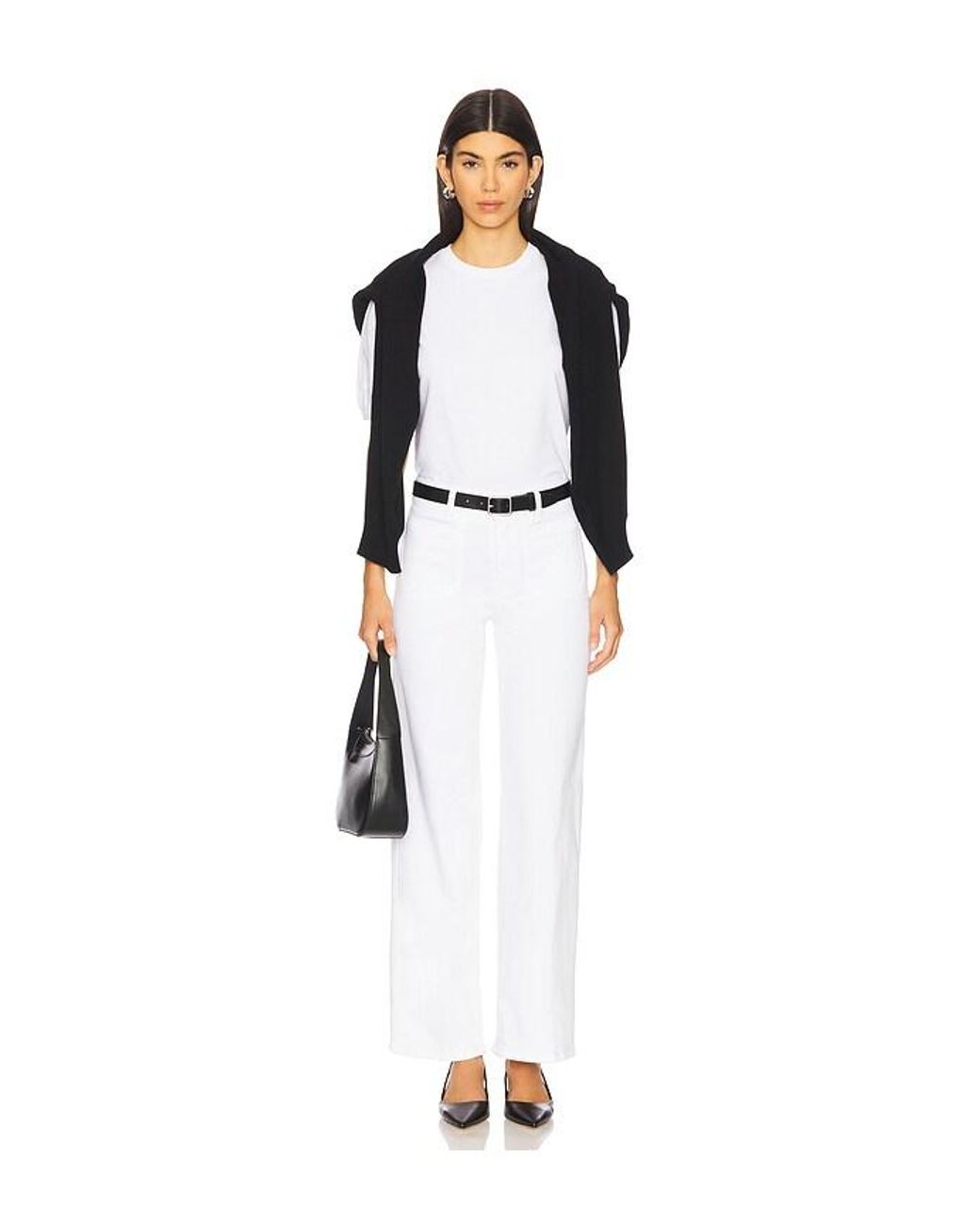 FRAME White Le Slim Palazzo Modernist Pocket Jeans