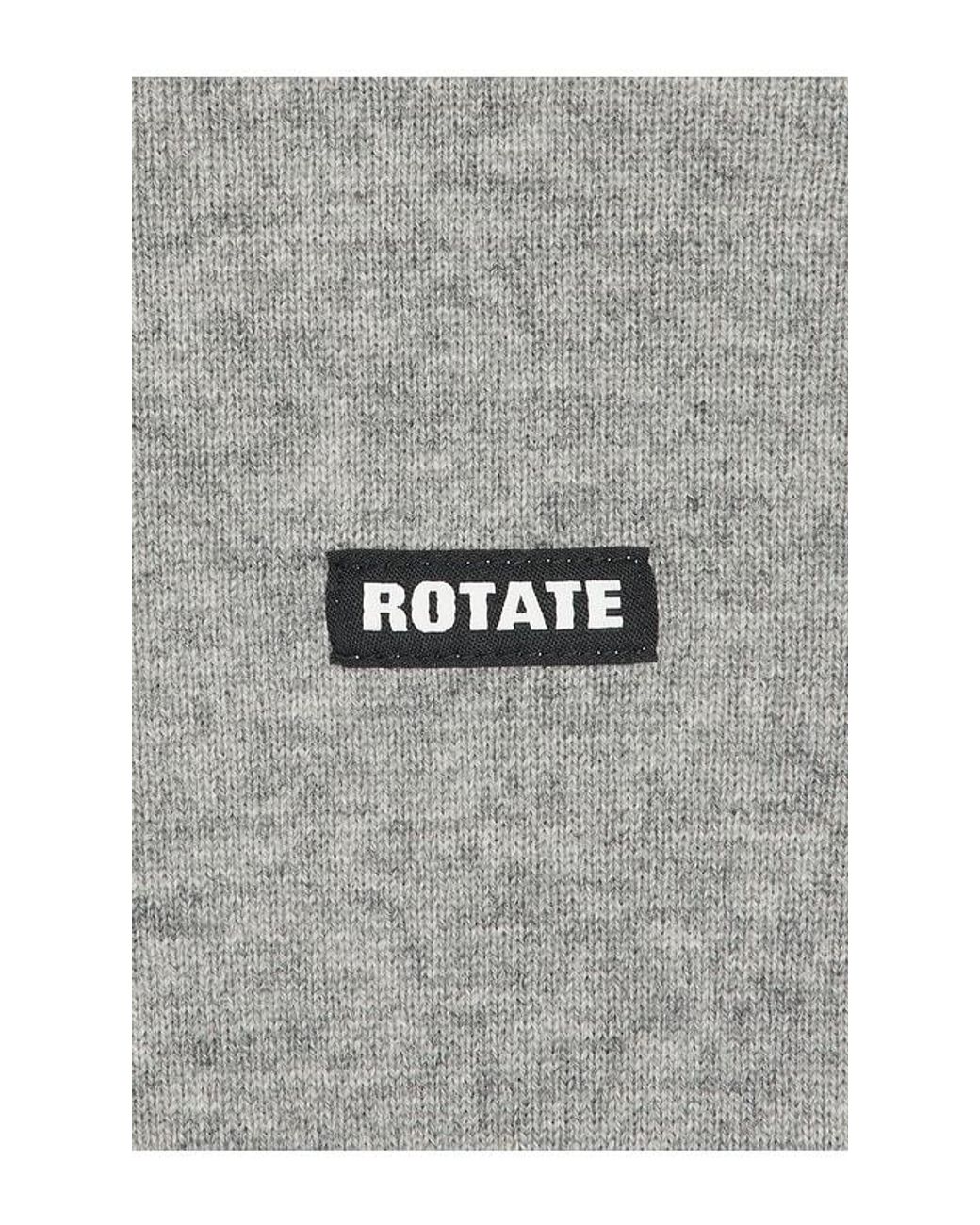 ROTATE BIRGER CHRISTENSEN Gray Wool Longleeve Polo