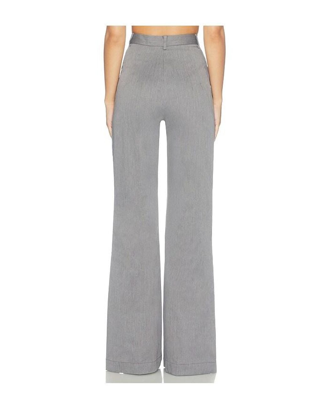 Matthew Bruch Gray Side Slit Bell Bottom Trouser