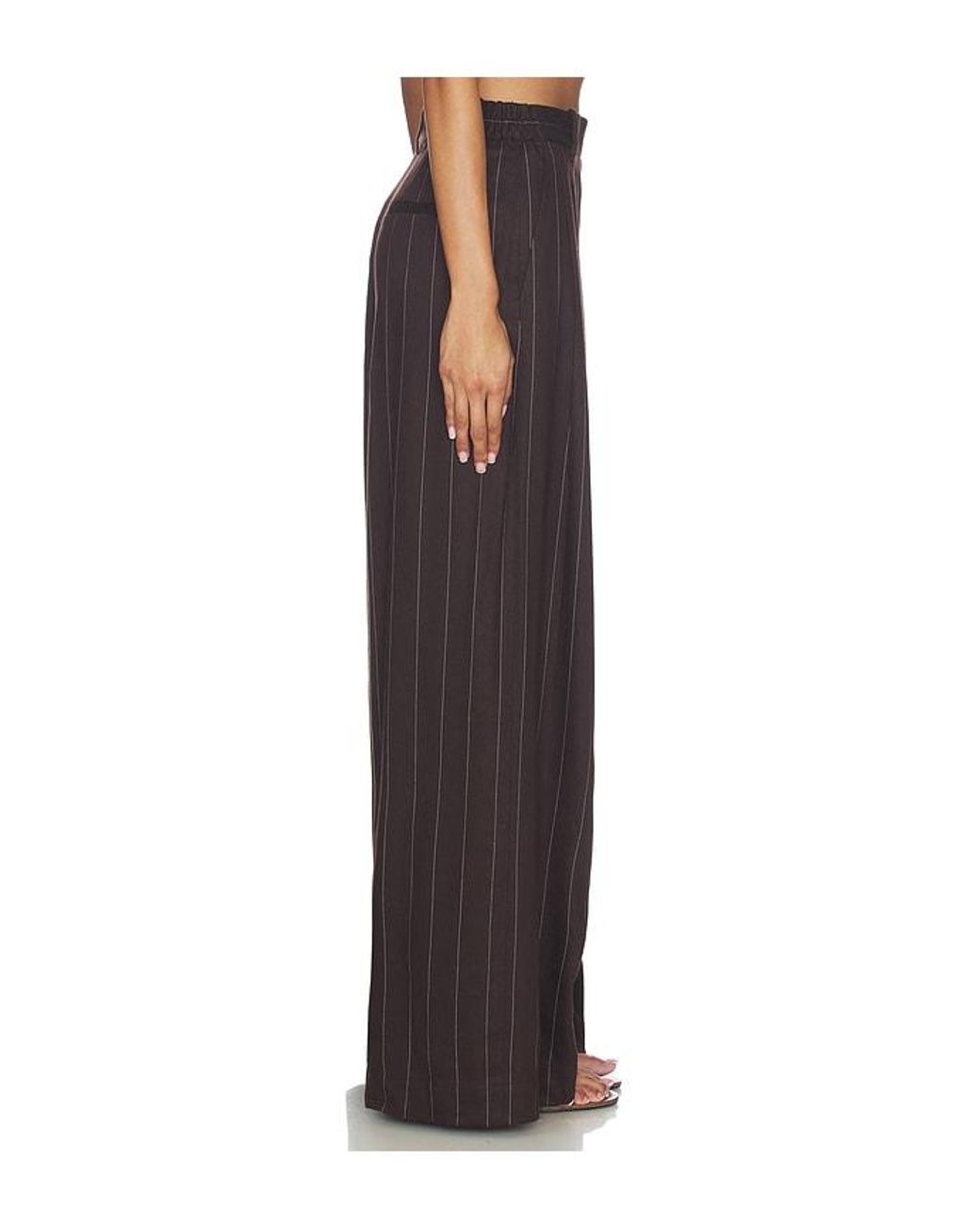 Helmut Lang Brown Wide Double Pleated Trousers