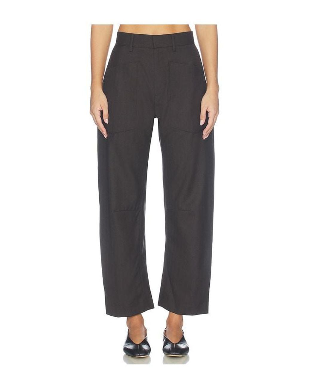 Nili Lotan Black Shon Wool Pant