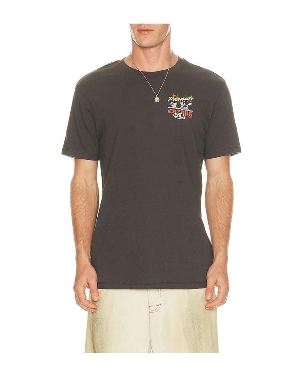 The Forecast Agency Black Peanuts Cherry Cola Tee for men