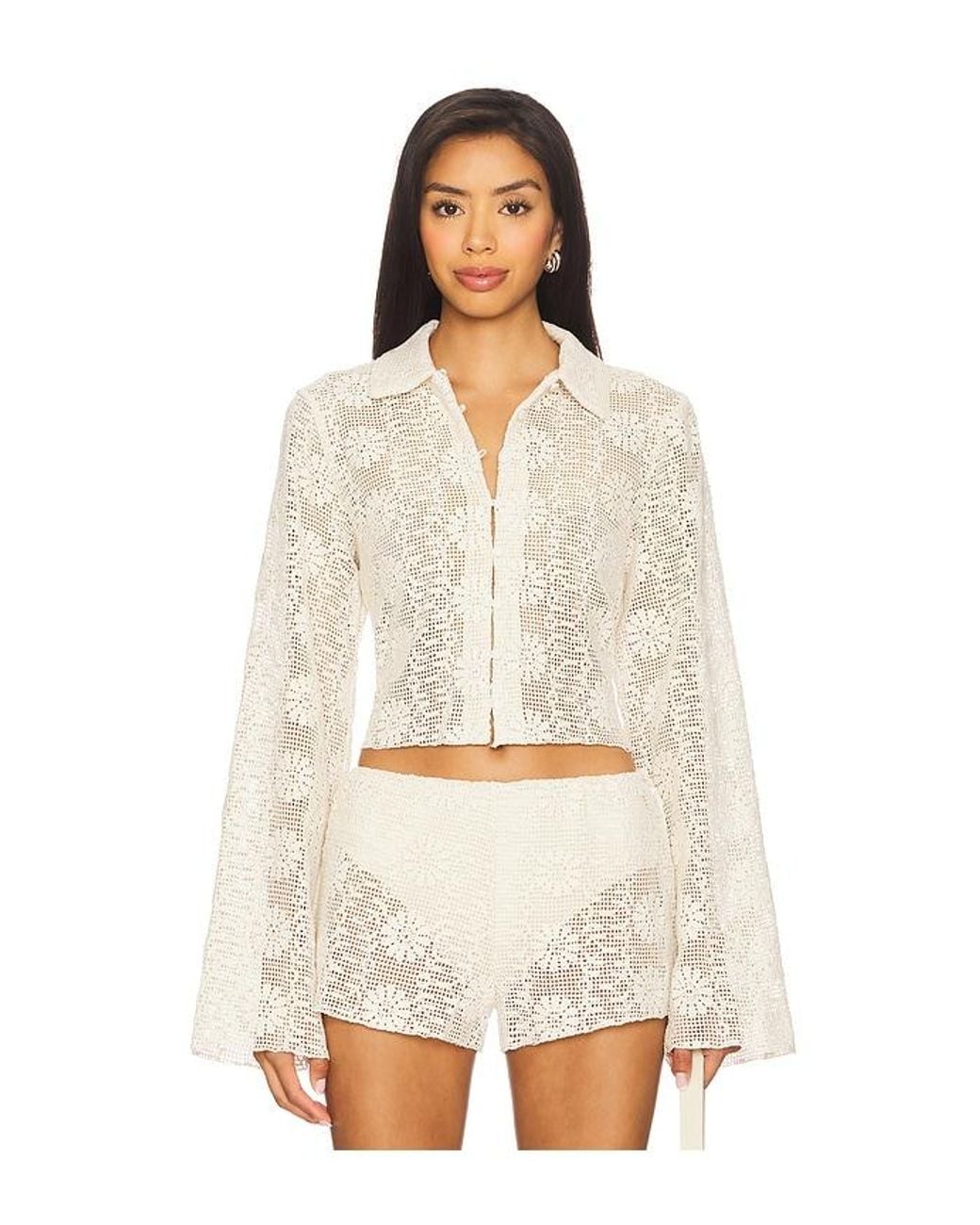 Lioness White Babydoll Top