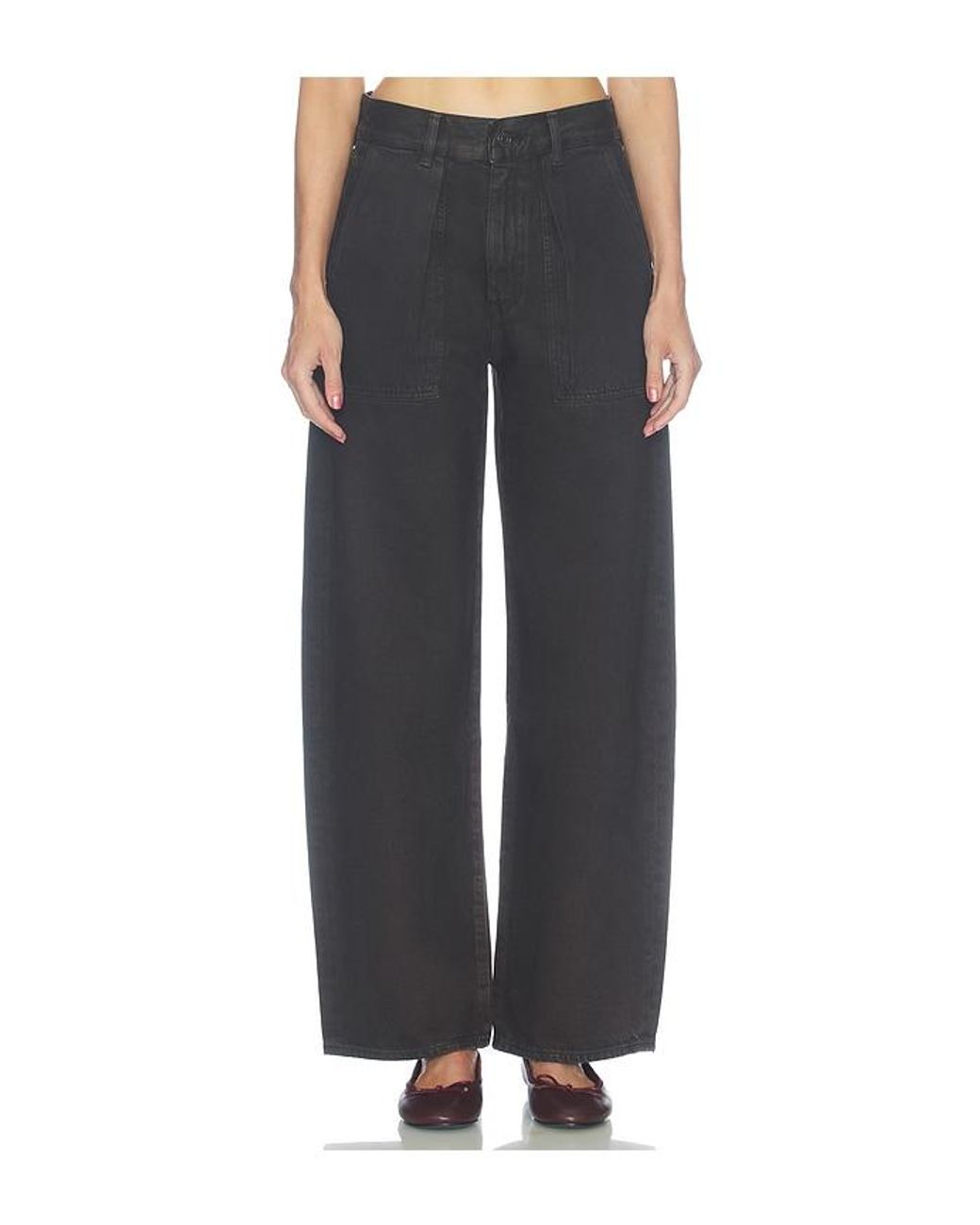 Agolde Black Low Curve Utility Jean