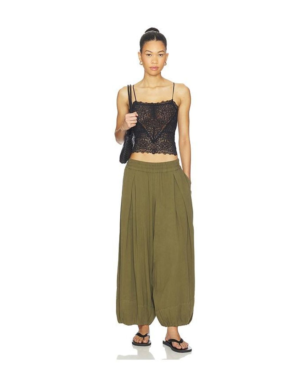 Free People Black Love And Lace Cami