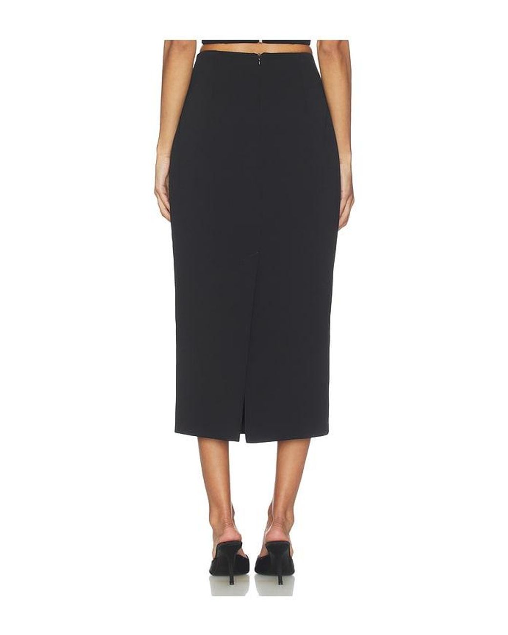 MILLY Black Heart Applique Maxi Skirt