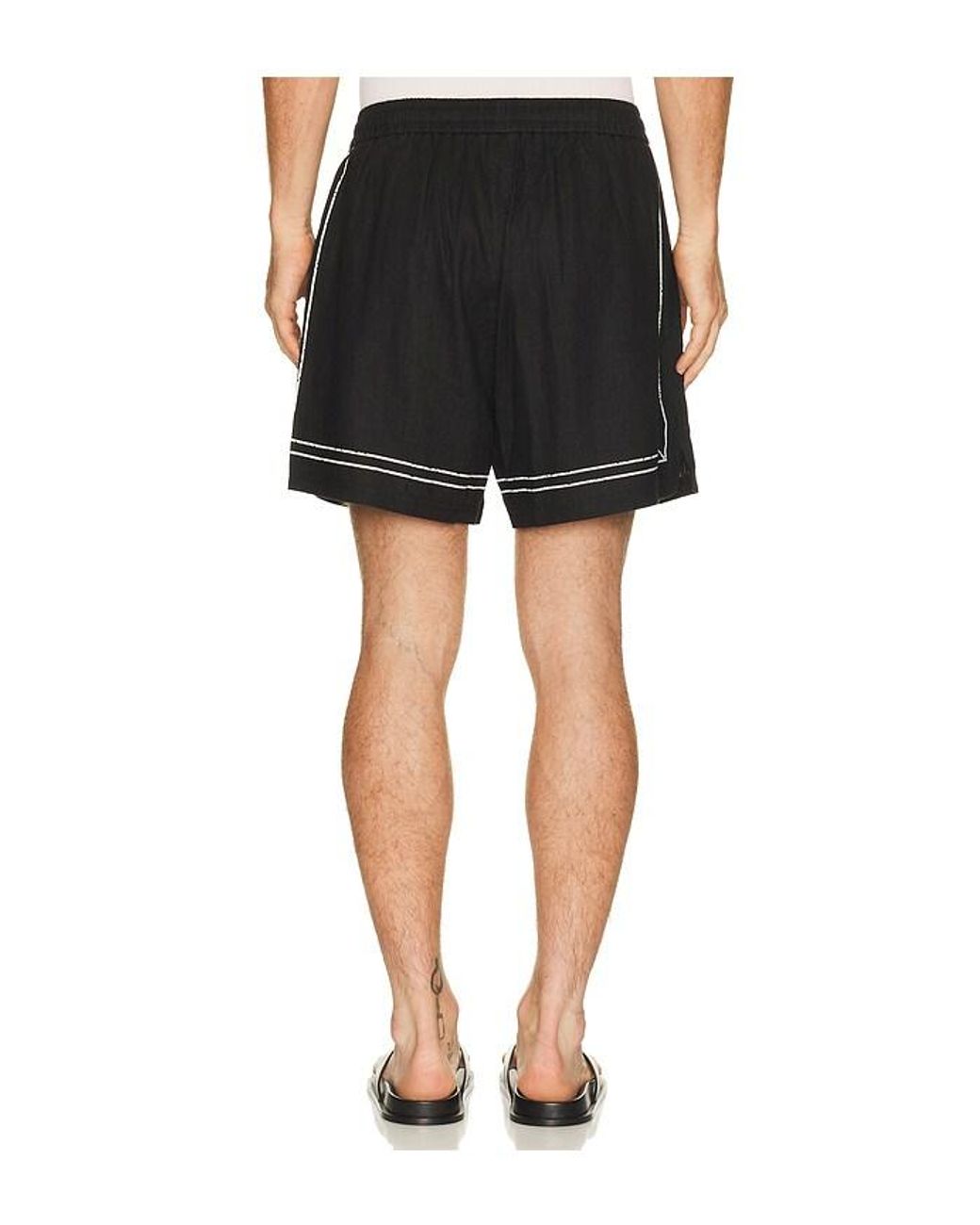 Represent Black Border Short for men