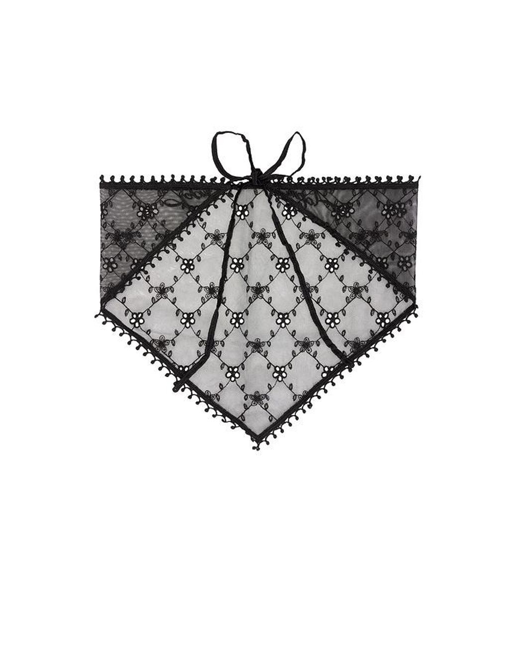 Lovers + Friends Black Josefina Triangle Scarf