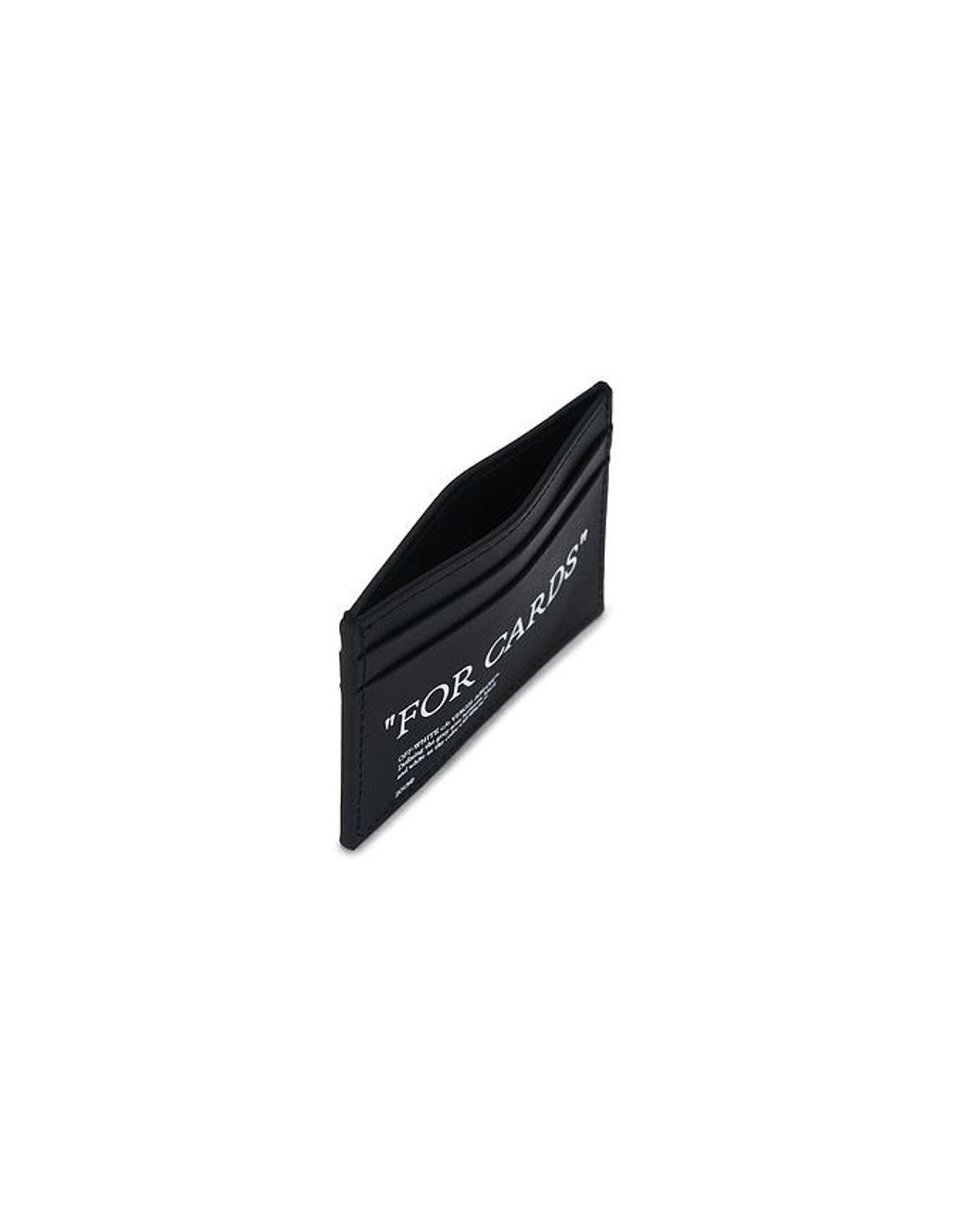 Off-White c/o Virgil Abloh Black Quote Card Case for men