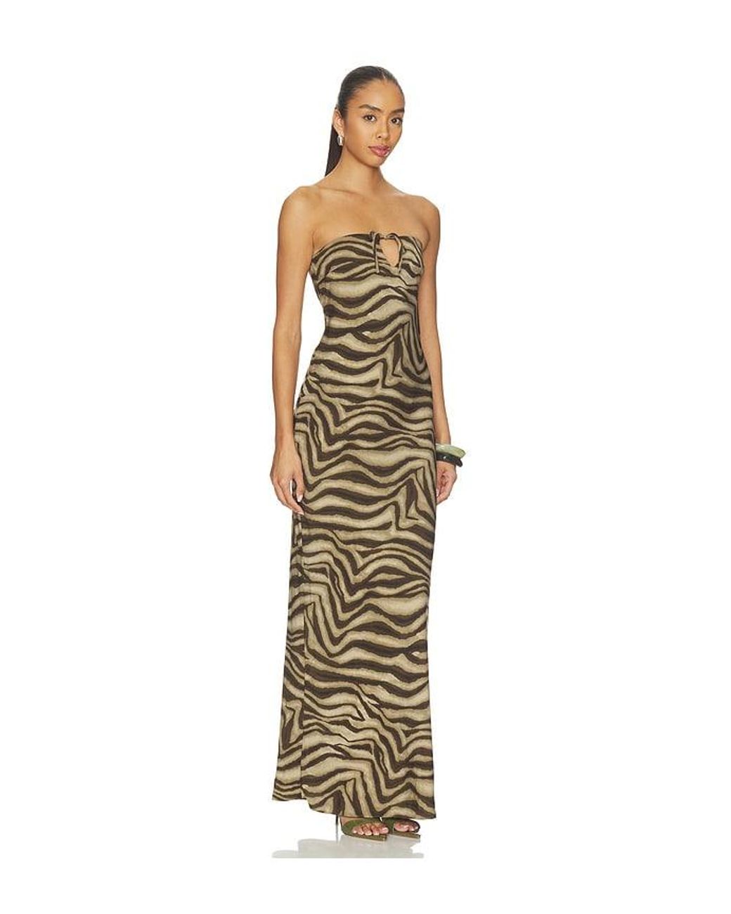 superdown Multicolor Riya Strapless Maxi Dress