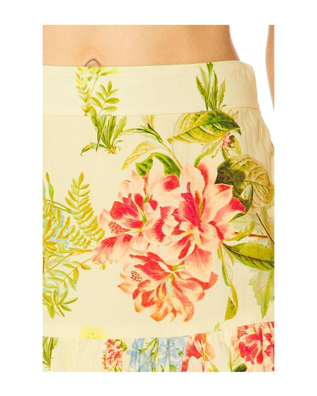 Hemant & Nandita Yellow Midi Skirt