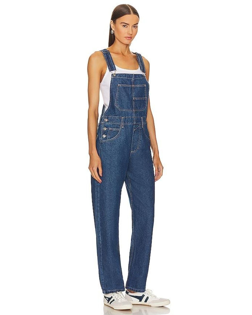 Free People Blue X We The Free Ziggy Denim Overall