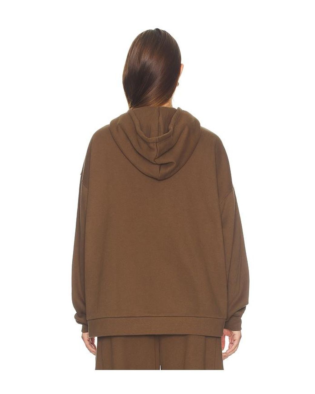 WellBeing + BeingWell Brown Murphy Oversized Full Zip Hoodie
