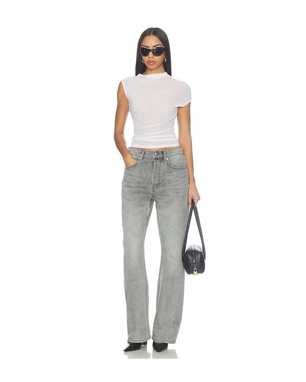 Alexander Wang Gray Float Jeans With Logo Shadow Pockets