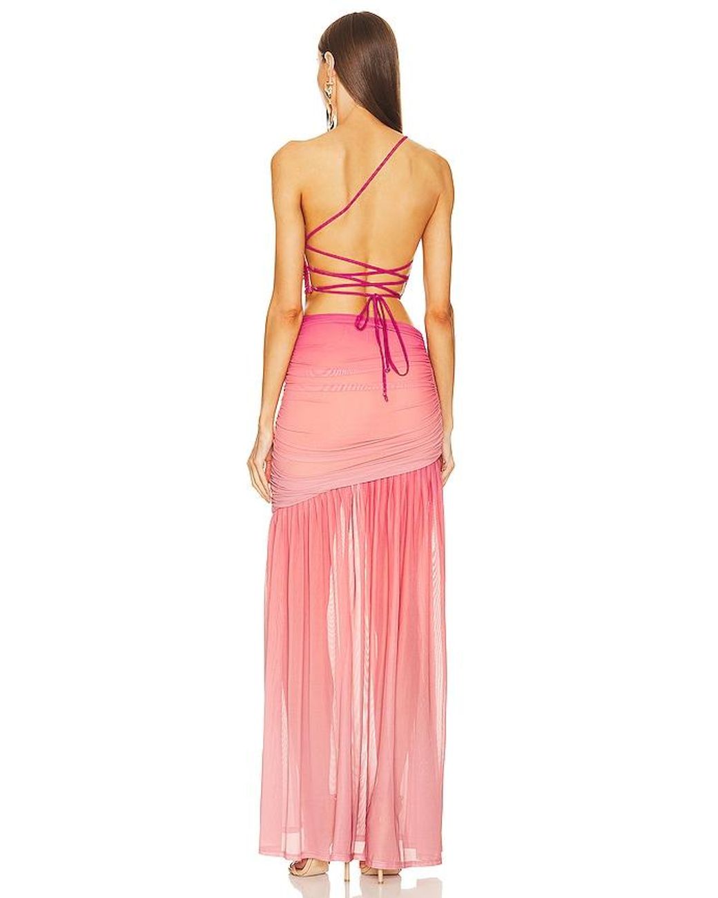 Michael Costello Pink X Revolve Giustina Maxi Dress
