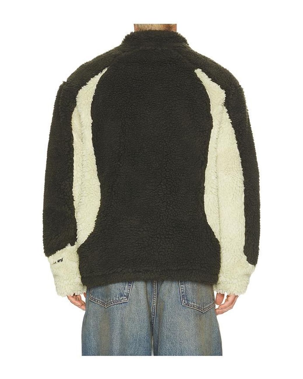 Obey Black Center Field Sherpa Jacket for men
