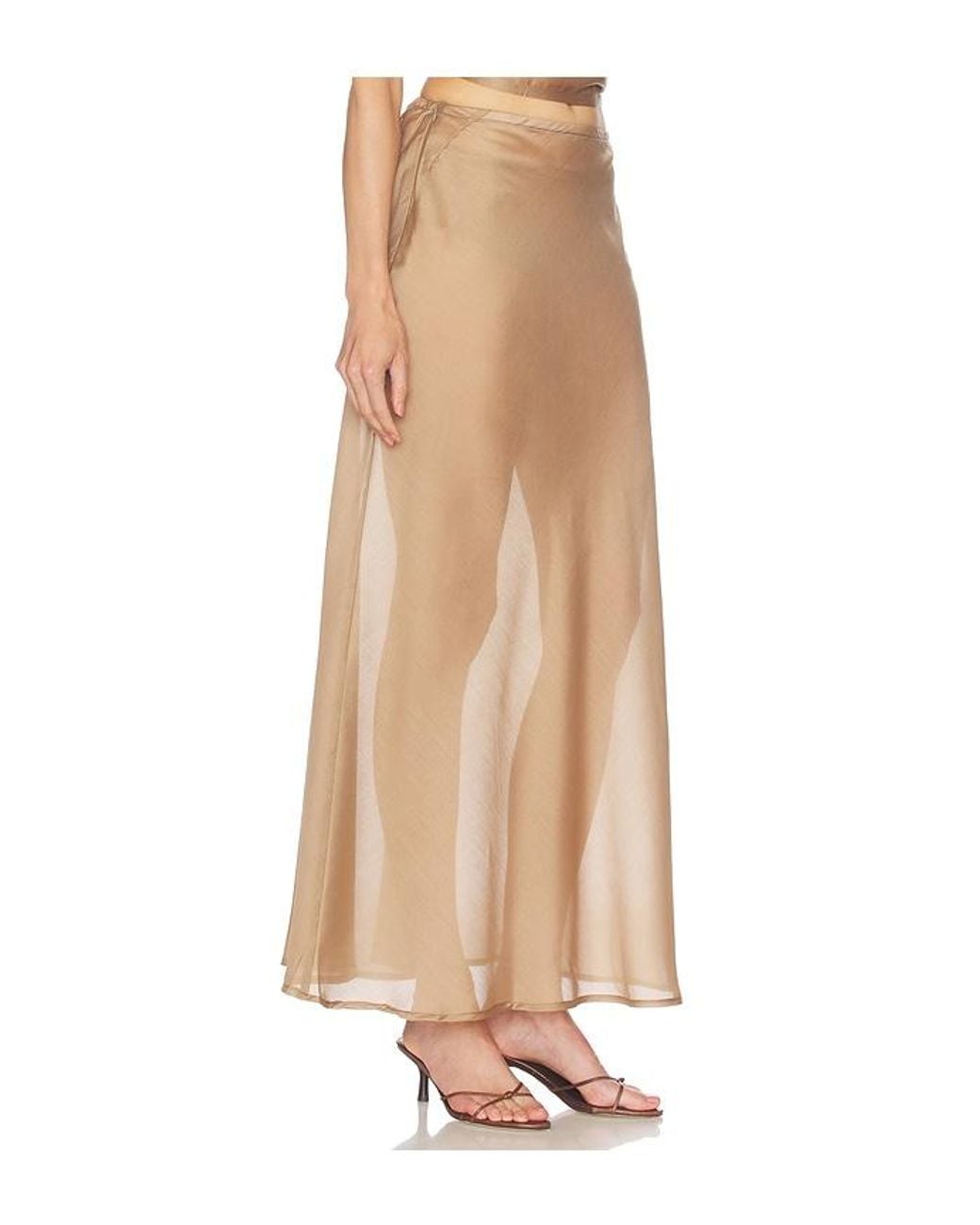 SOLAQUA Natural Francesca Bias Skirt