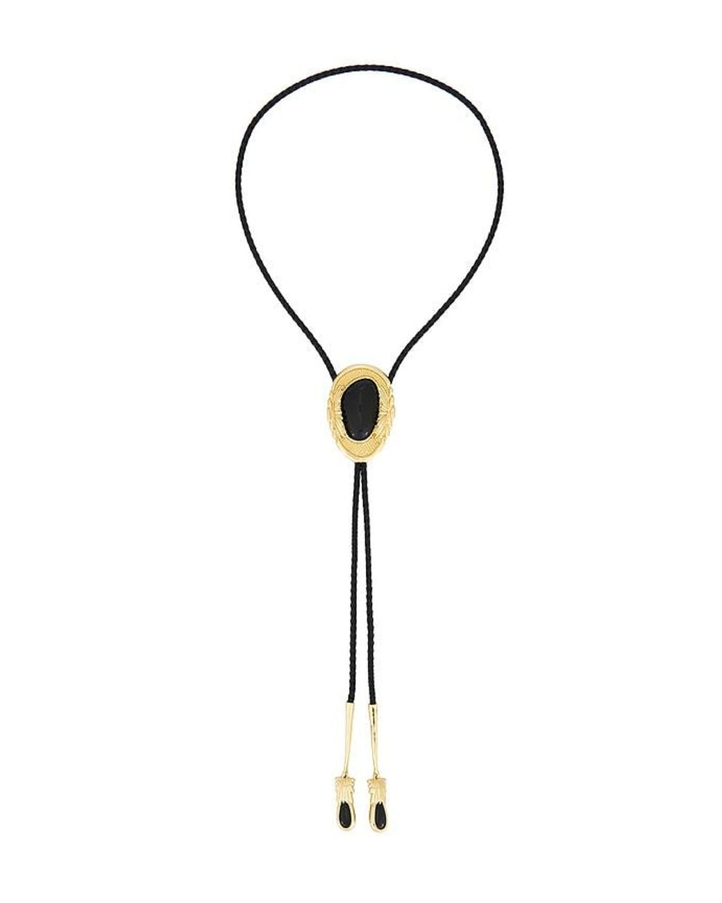 petit moments Black Dolly Bolo Tie Necklace