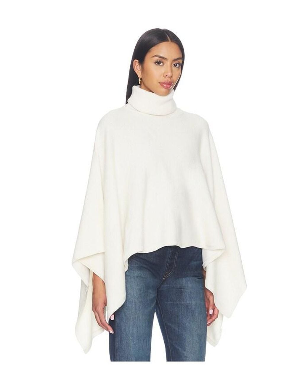 Line & Dot Orly Turtleneck Cape Sweater in Blue | Lyst