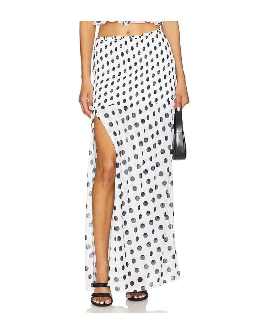 AFRM White Quincy Skirt