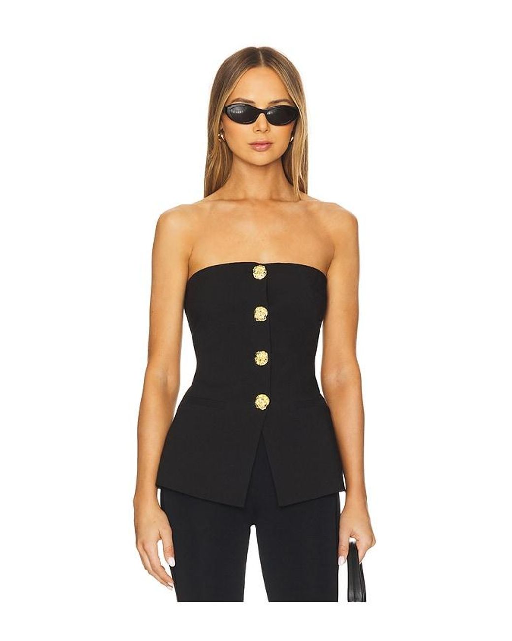4th & Reckless Black Clare Bustier Top