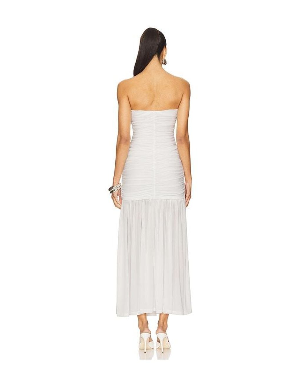 Bardot White Solana Mesh Maxi Dress