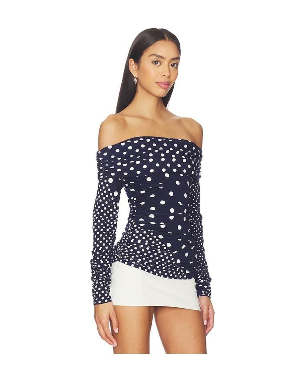 SWF Blue Off Shoulder Wrap Top