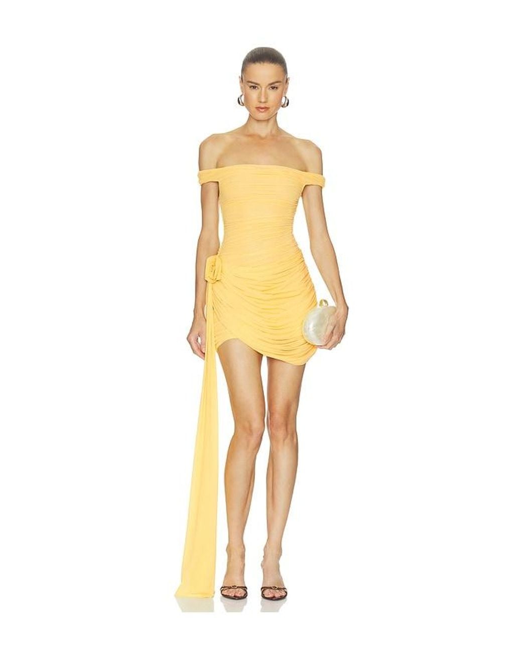 Maygel Coronel Yellow Vox Mini Dress