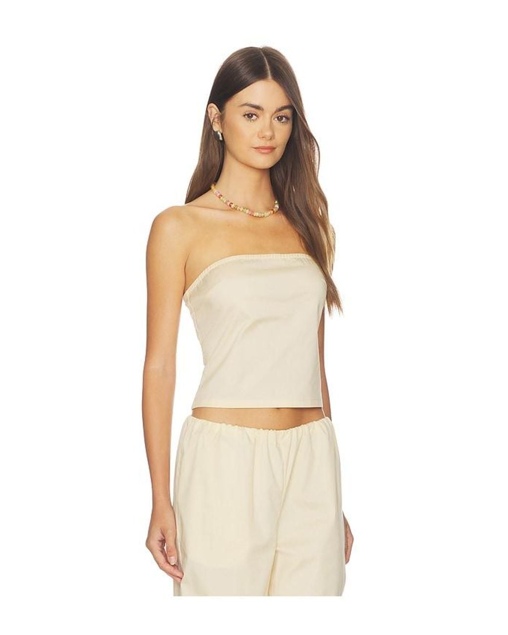 ALL THE WAYS Natural Nora Strapless Top
