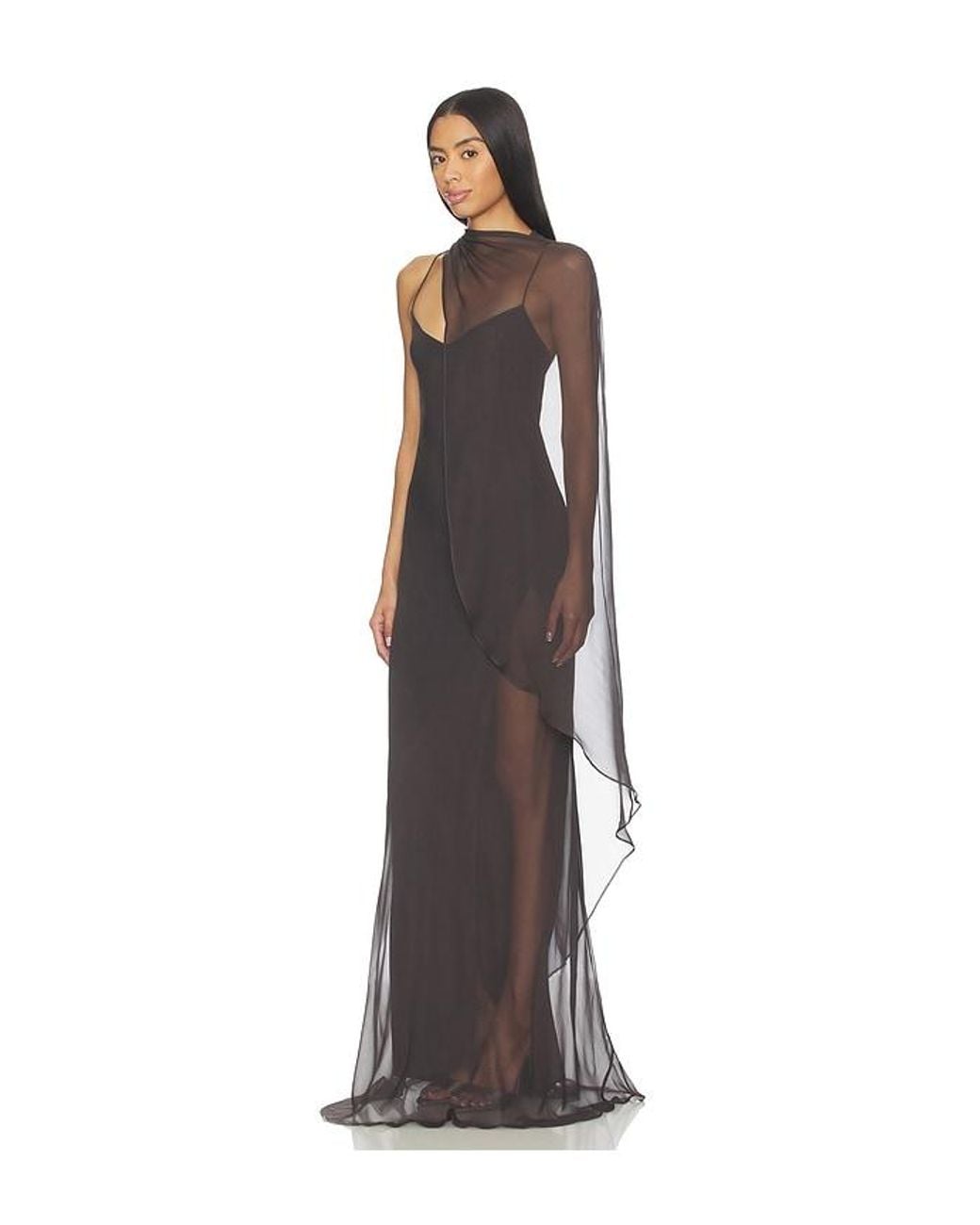 The Sei Multicolor Cami Gown With Slit And Cape