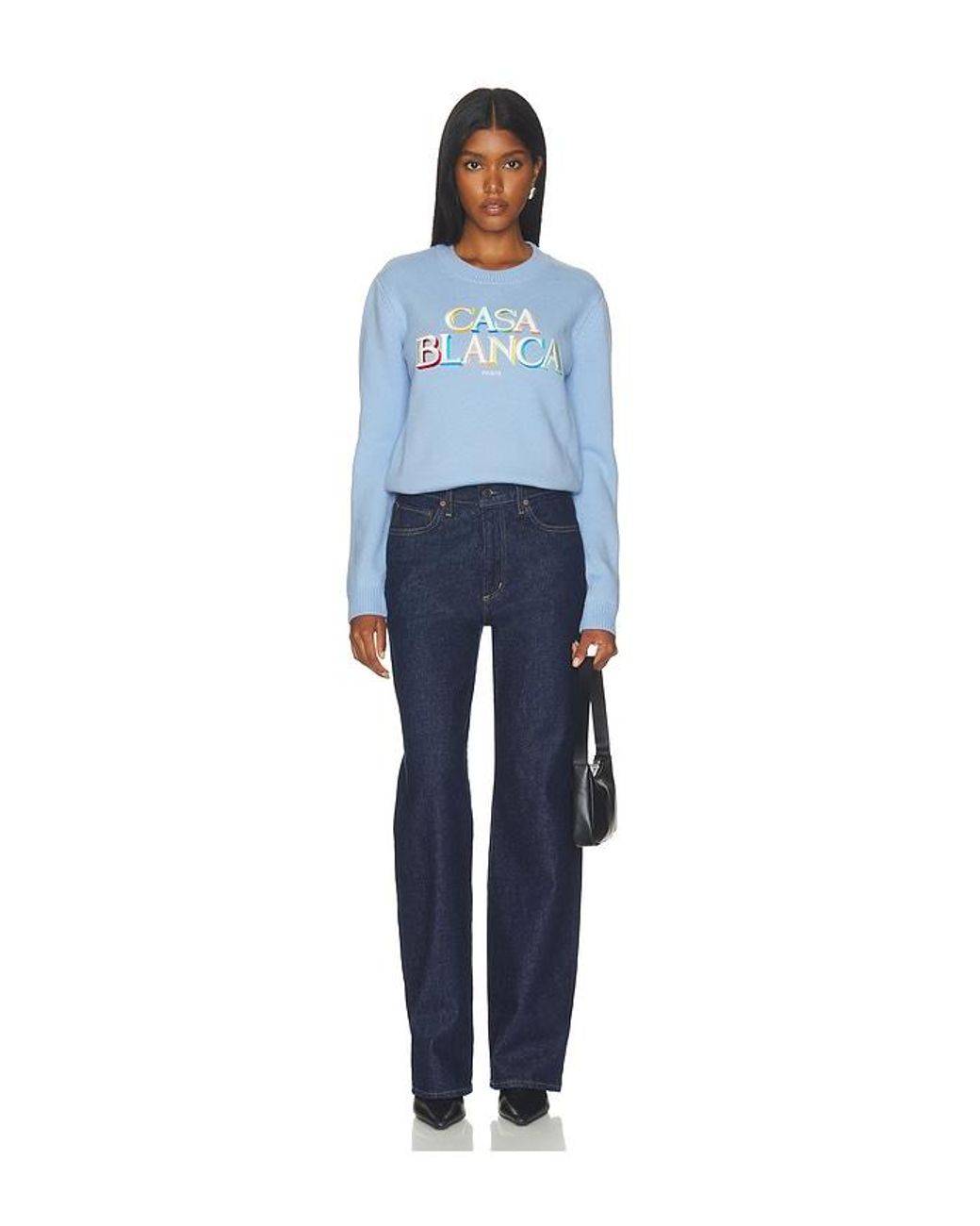 Casablanca Blue Stacked Logo Jumper