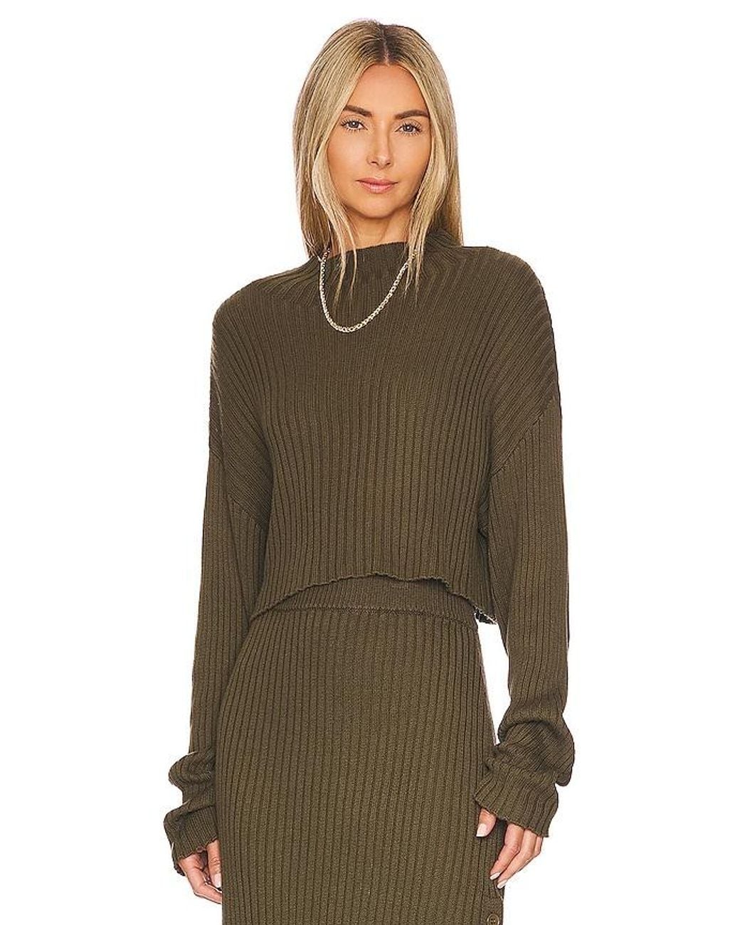 Bobi Green Cropped Pullover