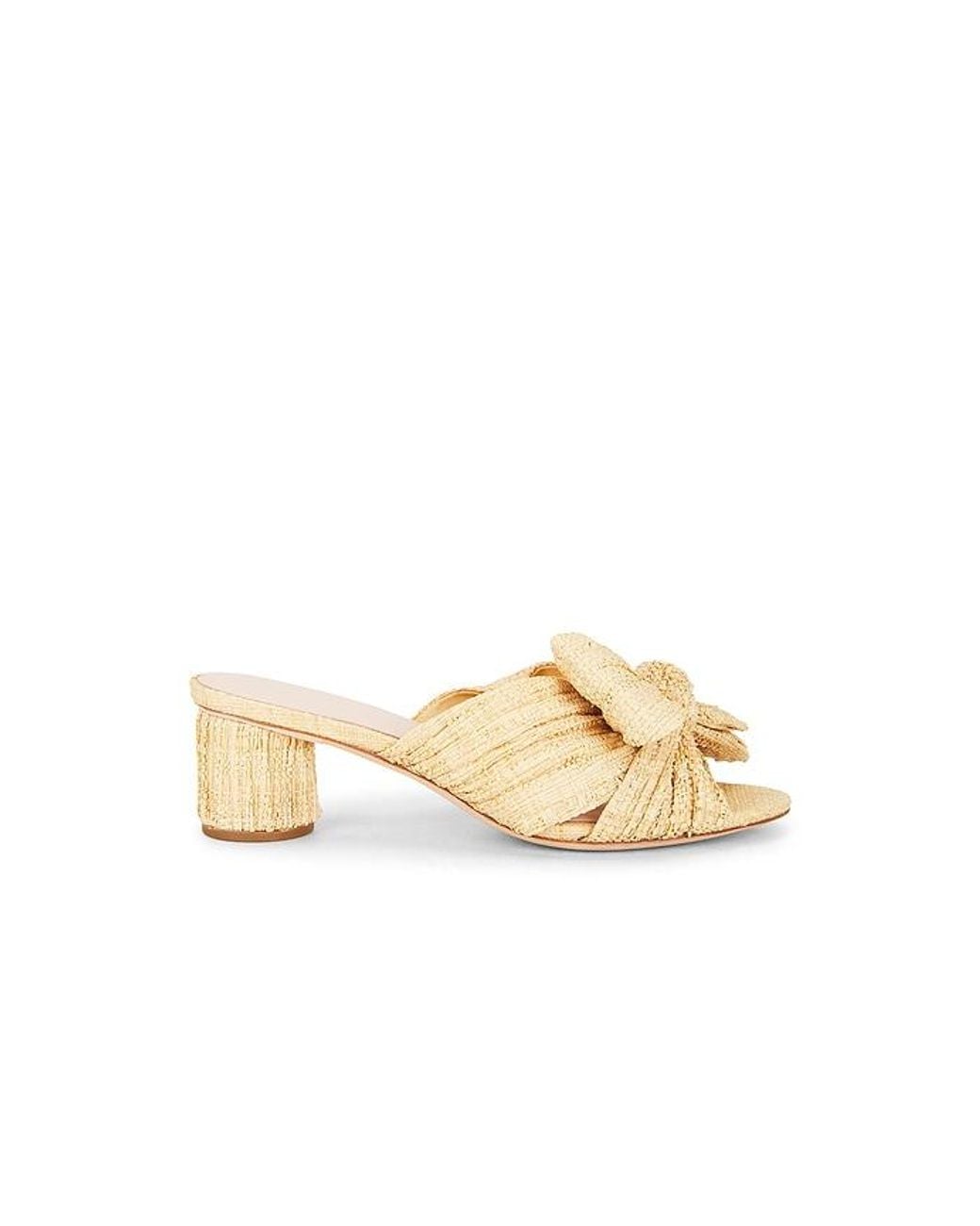 Loeffler Randall Metallic Emilia Pleated Knot Mule
