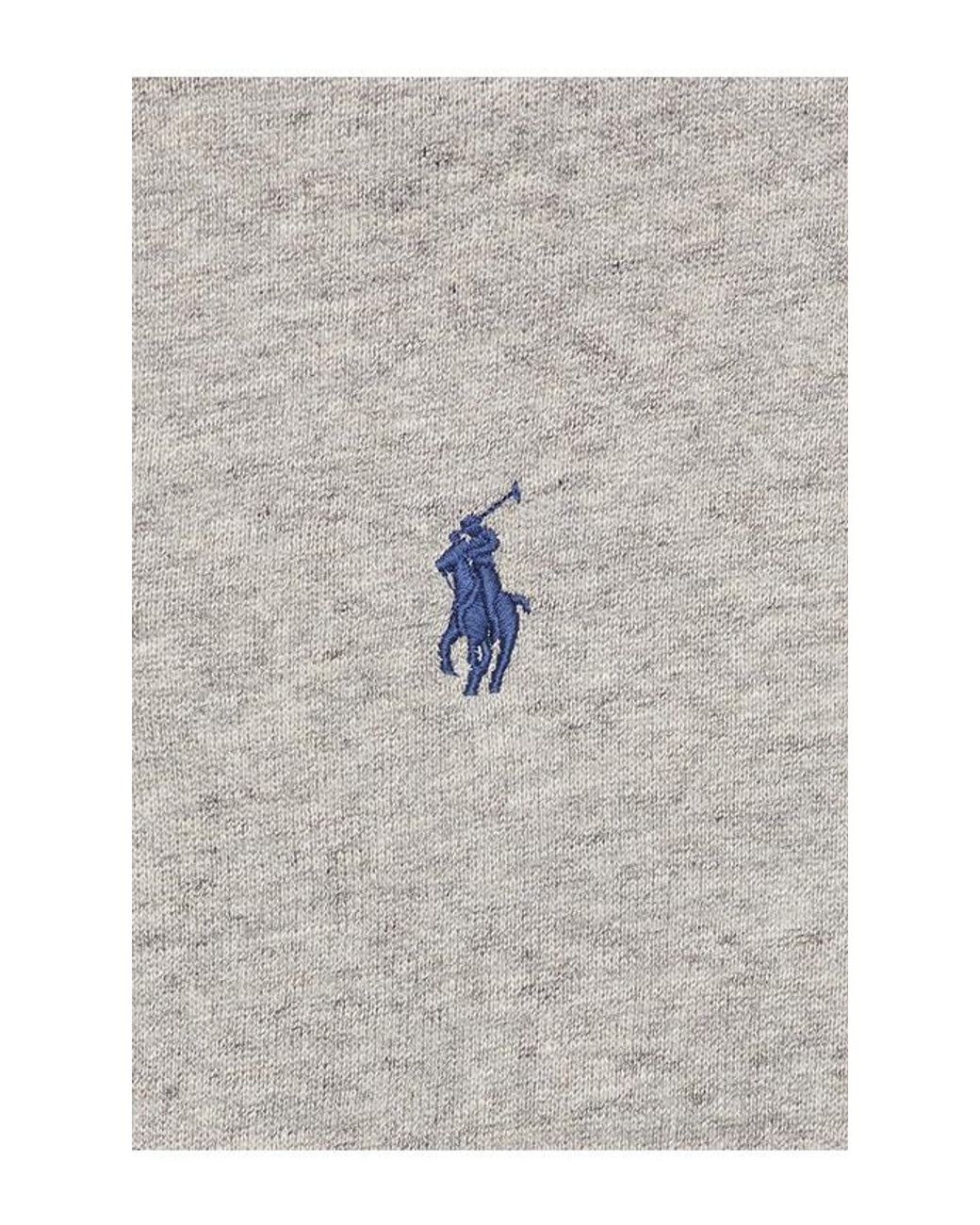 Polo Ralph Lauren Blue Fleece Polo Long Sleeve Sweater