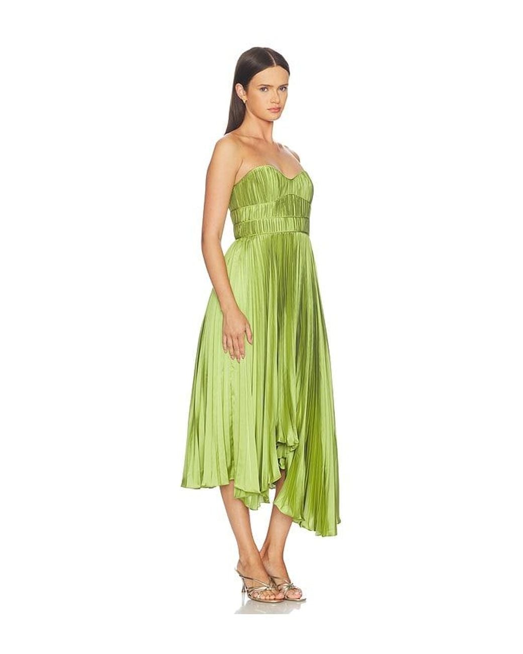 AMUR Green Juliett Midi Dress