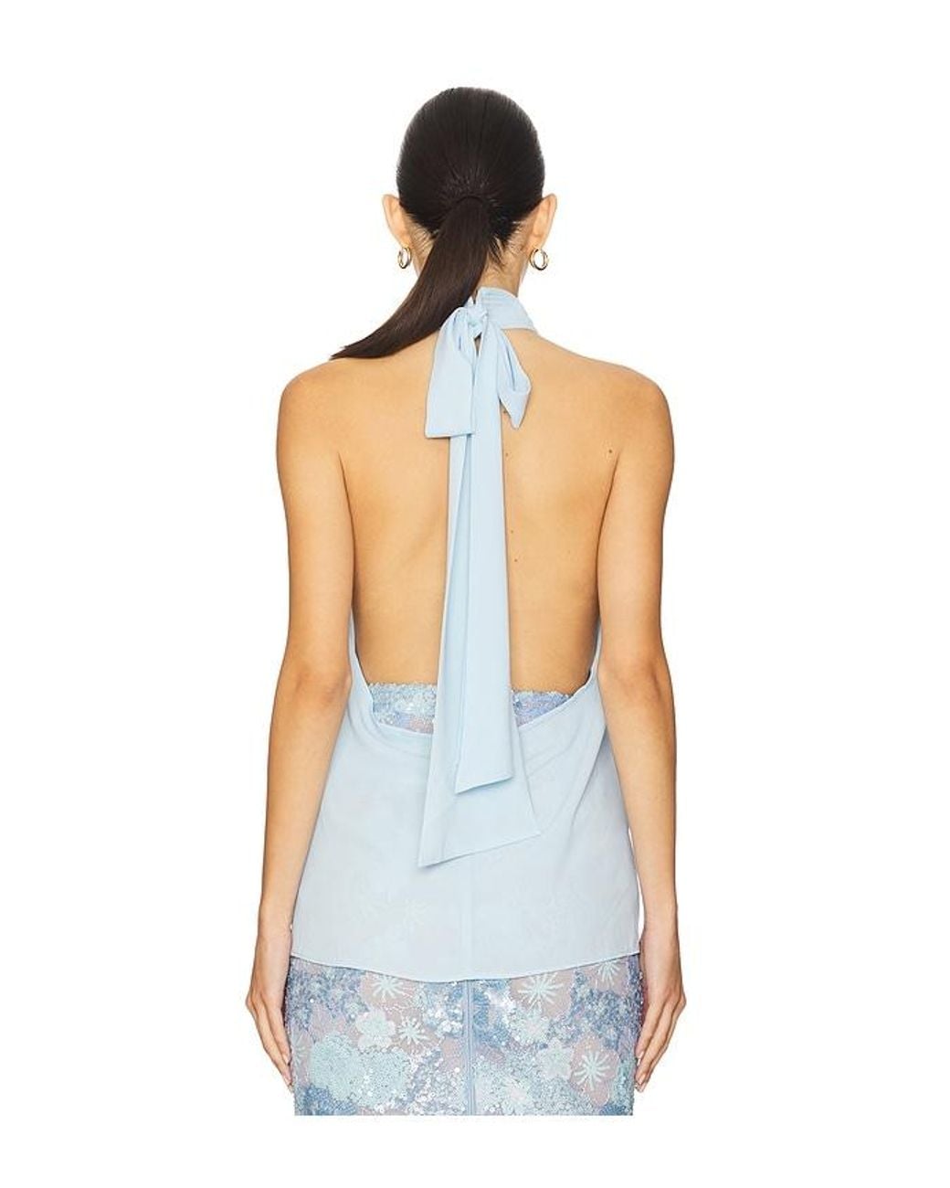 Bronx and Banco White X Revolve Halter Neck Top