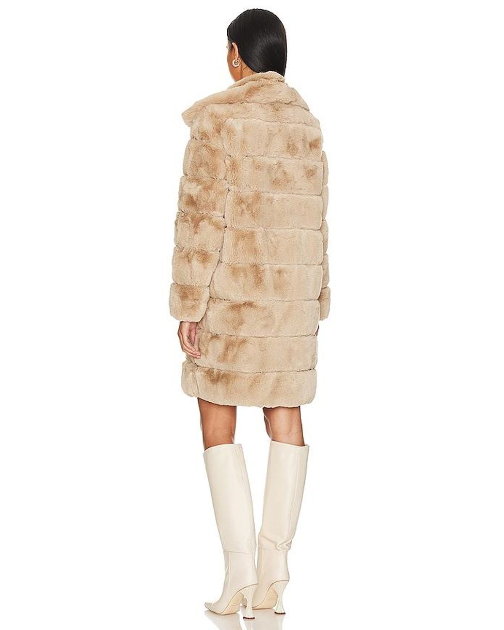 Adrienne Landau Natural X Revolve Faux Fur Long Coat