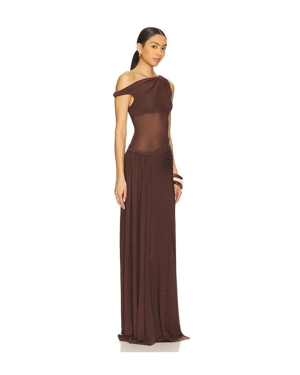 Misha Brown Sisal Maxi Dress