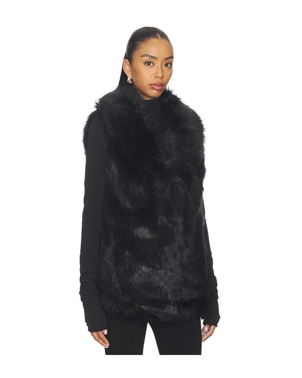 Unreal Fur Black Premium Rose Vest