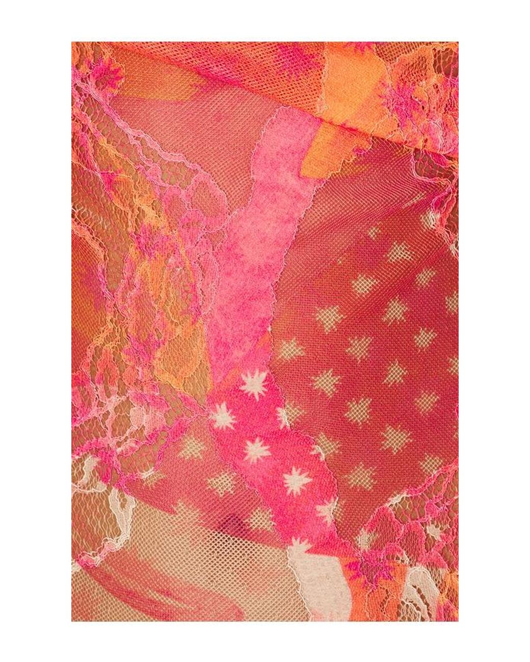 Donde Esteban Red Toronja Salpicon Mini Dress