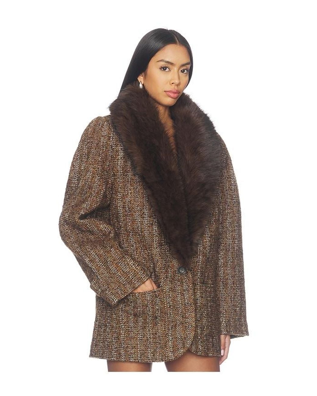 Ronny Kobo Brown Morrison Coat