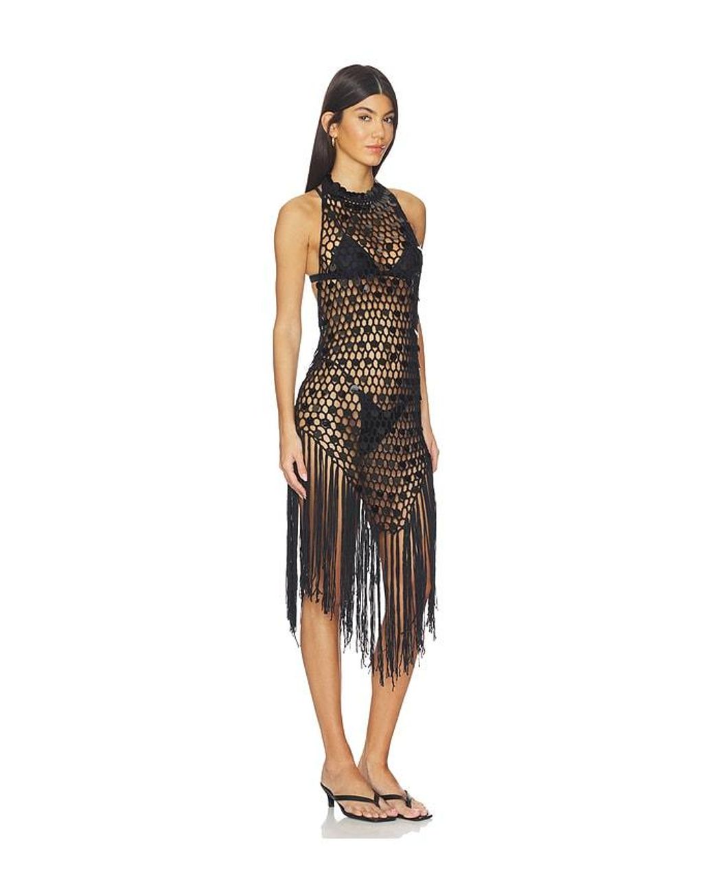 superdown Black Karrigan Halter Midi Dress