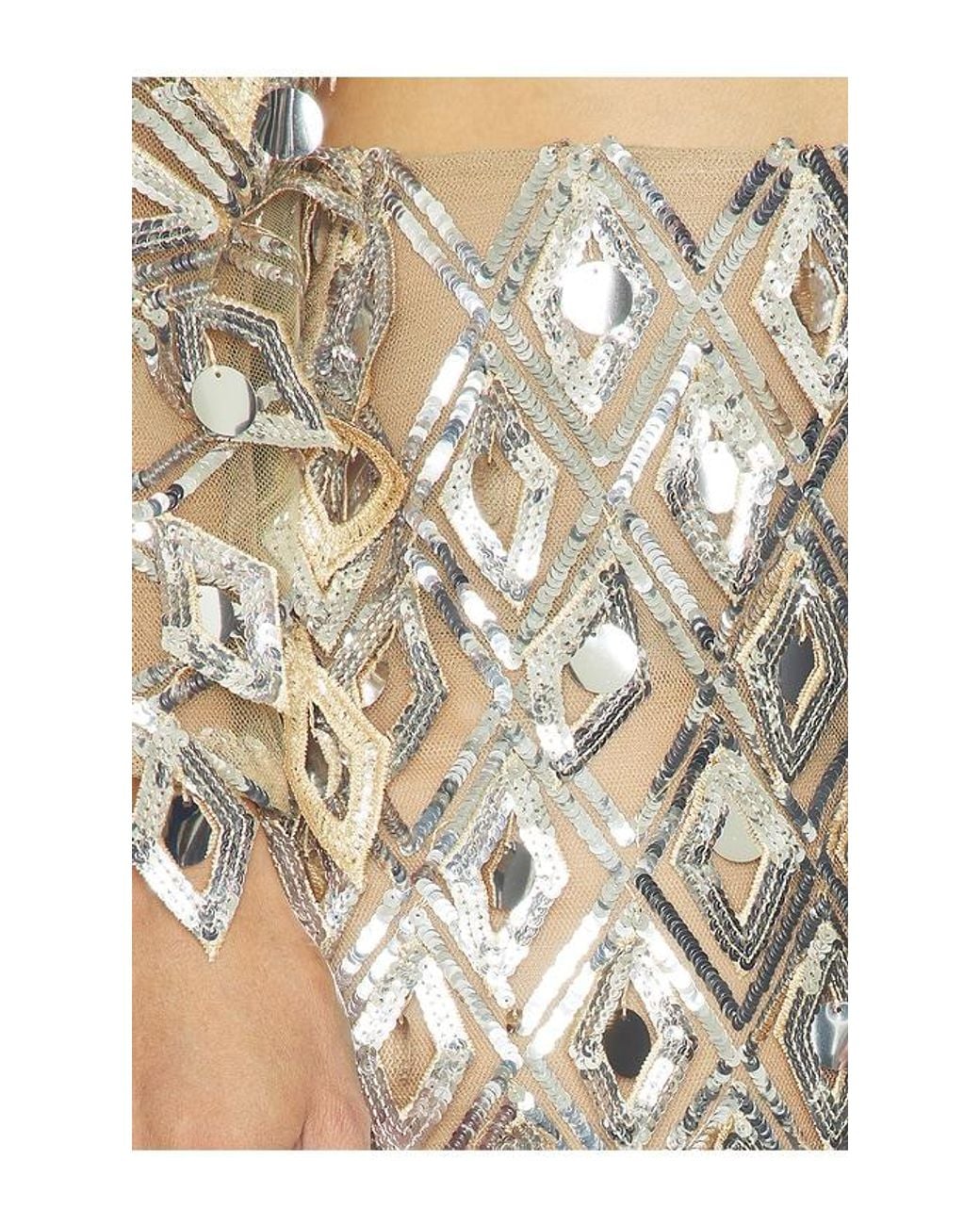 The Dolls House Metallic Luna Mini Skirt
