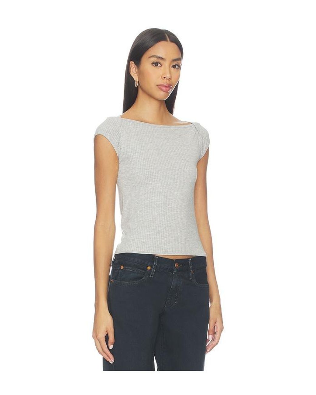 Free People Blue So Soft Seamless Modal Tee