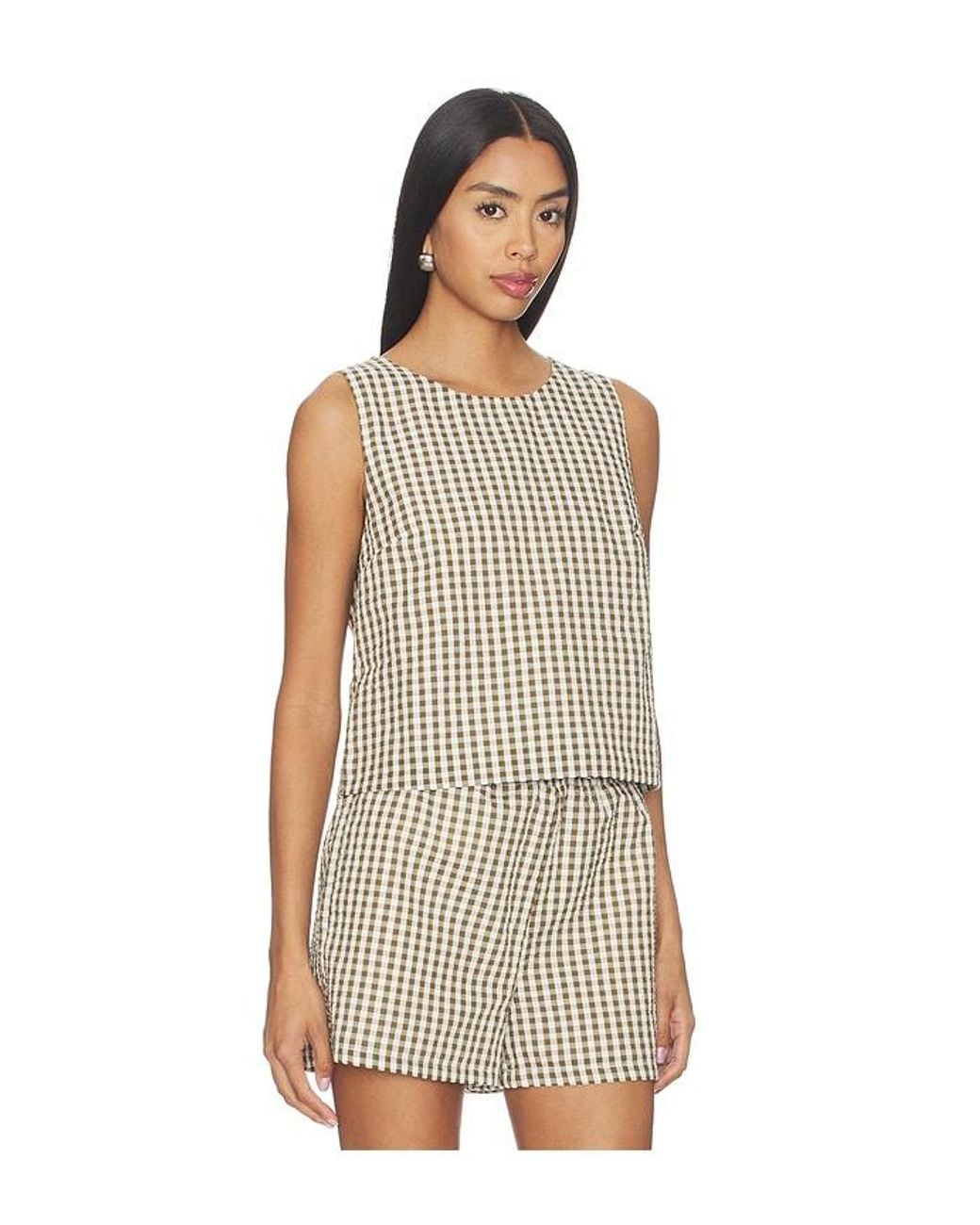 Sanctuary Multicolor Better Days Gingham Shell