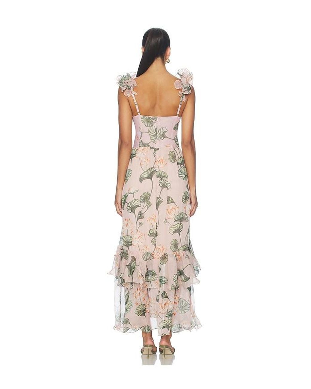 PATBO Natural Lotus Corset Maxi Dress